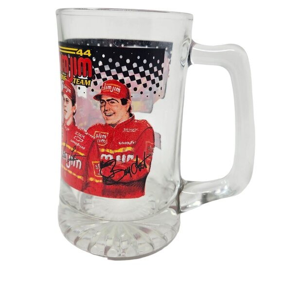 Vtg 1999 Nascar Glass Collectors Mug Busch Series Slim Jim 44 Racing Team - Picture 2 of 16